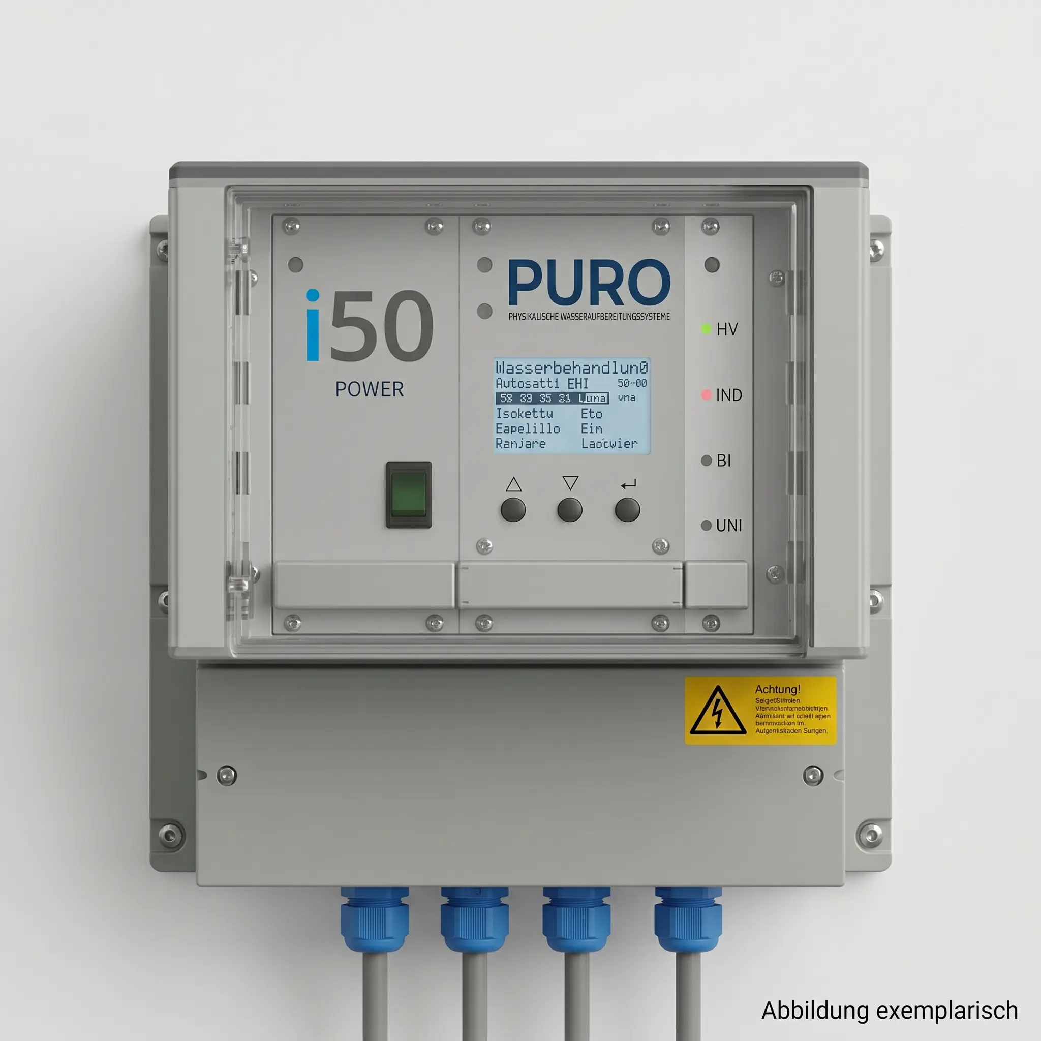 1779709419411-puro-i50-kalkschutzanlage.webp PURO-I50 POWER Kalkschutzanlage – Steuerung im 19″-Wandgehäuse mit Kabelausgängen