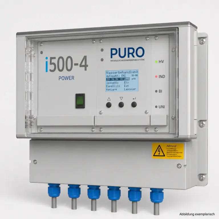 PURO-I500-4 POWER Kalkschutz-Steuerung im Stahlgehäuse für Rohre bis DN400